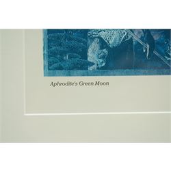 Bradley A TePaske (American 20th century): 'Aphrodite's Green Moon', colour print signed in pen 55cm x 52cm