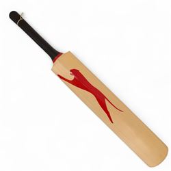 Signed Slazenger cricket bat, with signatures of players from 1985 Yorkshire and Lancashire county cricket teams, including Geoffrey Boycott