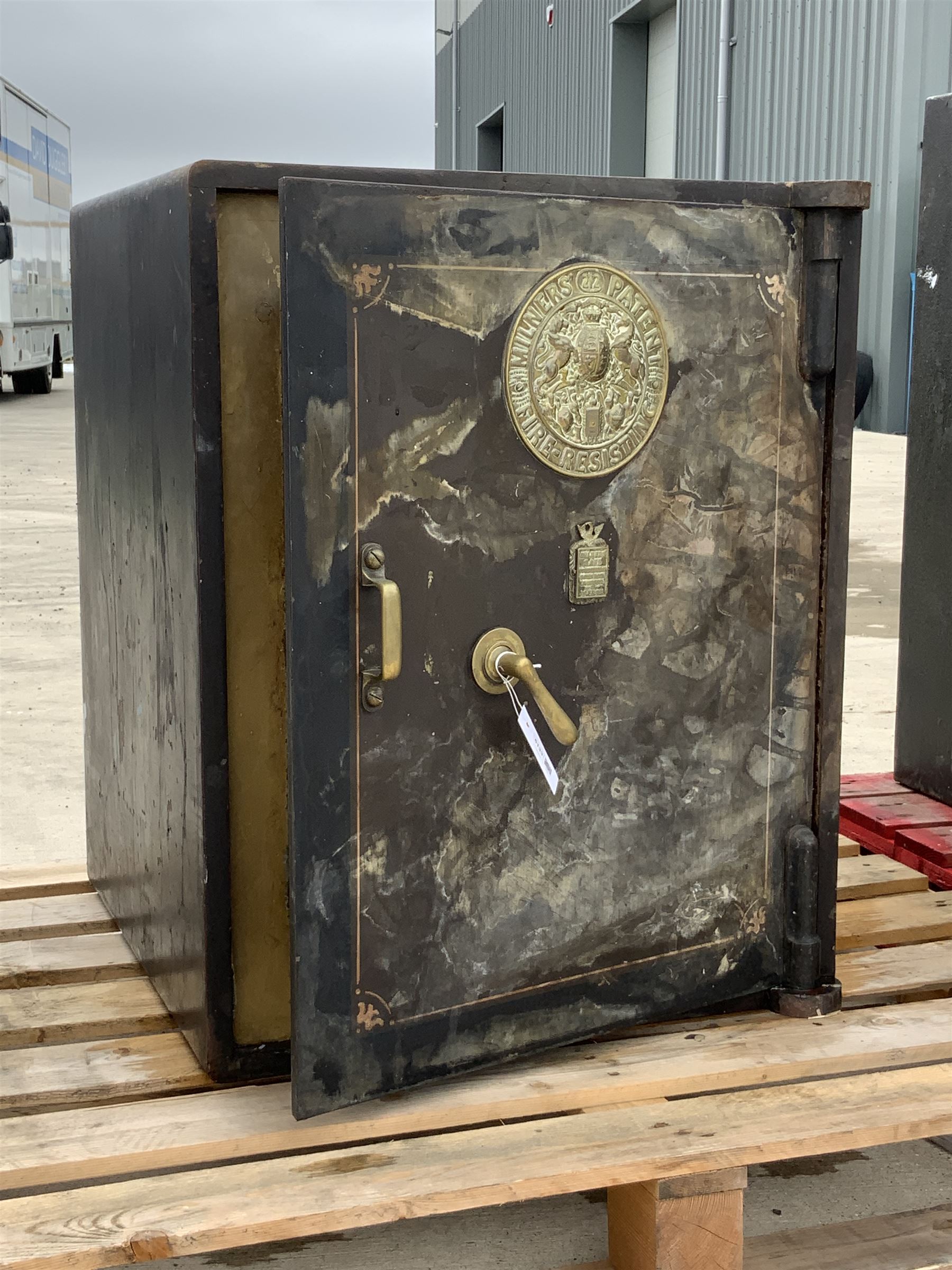 Victorian cast iron safe by Millers of London & Liverpool, with Millers