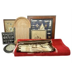 Shove ha'penny board, together with a ma