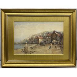 Charles Edward Hern (British 1848-1894): 'Fish Pier - Old Town Whitby', watercolour signed and dated 1886, titled on exhibition label verso 35cm x 53cm 
Provenance: private collection, purchased David Duggleby Ltd 3rd September 2012 Lot 94; exh. Royal Institute of Painters in Water Colours, label verso