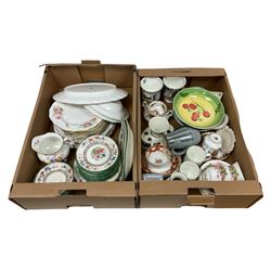 Ceramics including Royal Crown Derby Posies, Copeland Spode Chinese Rose, Royal Albert Old Country Roses, etc in two boxes