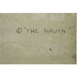 Ronald Morton (British 1918-): 'The Haven', oil on canvas laid on board, titled and inscribed verso 52cm x 68cm