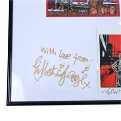 Collection of Gilbert and George memorabilia, to include 'Gilbert and George - A Portrait' by Daniel Farson, 'Major Exhibition - Tate Modern' catalogue, 'The Urethra Postcard Art of Gilbert and George', framed signed items and others