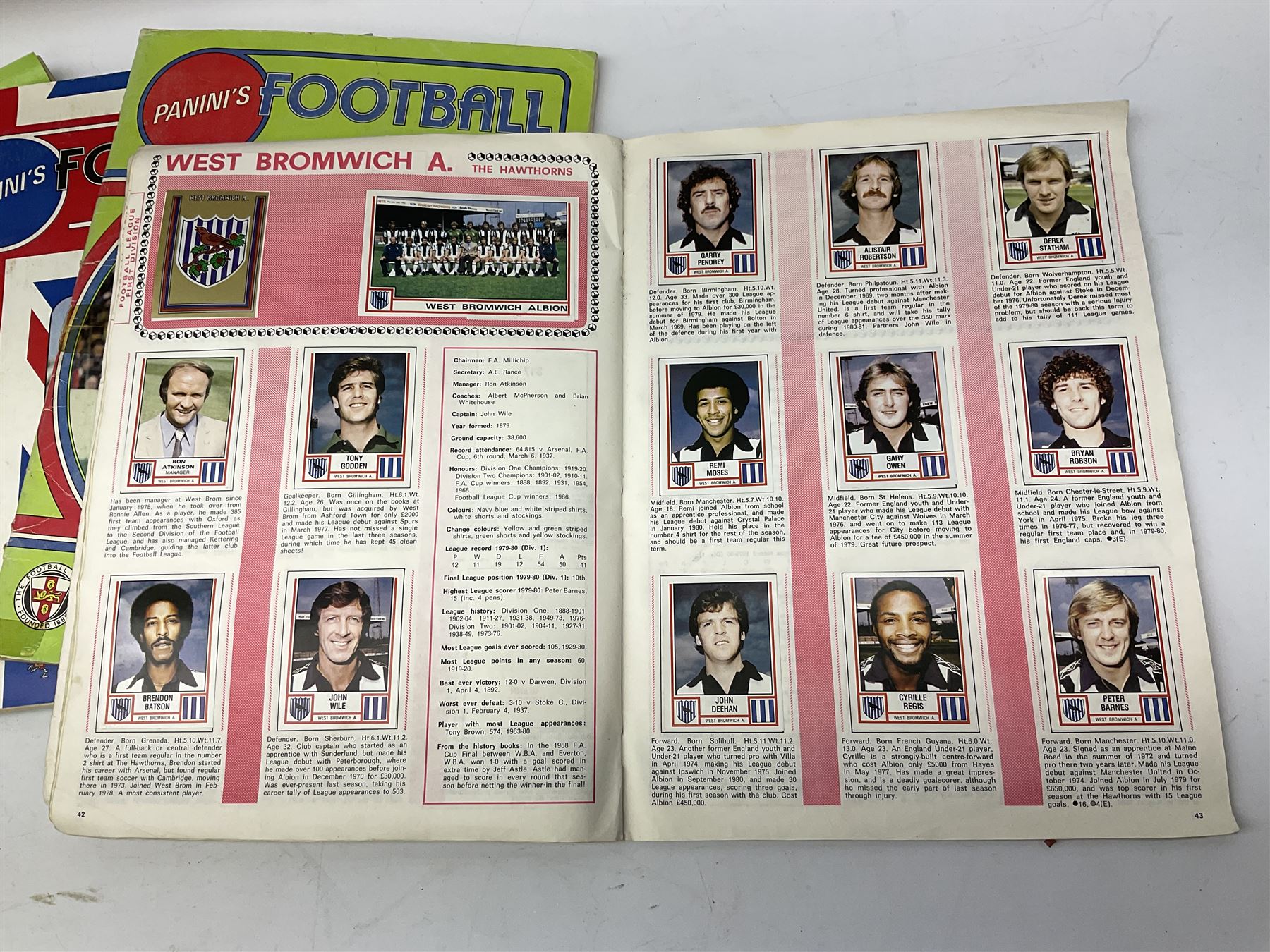 Four 1980s Panini's Football sticker albums for 1981,1983, 1984 & 1985
