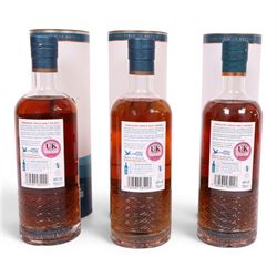 Sprit of Yorkshire Distillery, Filey Bay Sherry Cask Reserve #2  single malt whisky, 70cl 46% vol, Sherry Cask Reserve #3  single malt whisky, 70cl 46% vol and Filey Bay Double Oak #1  single malt whisky, 70cl 46% vol