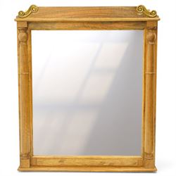Baker Furniture - 'Baluster' range mangowood mirror, with scrolled gilt metal mounts