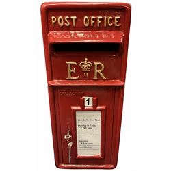 Reproduction cast metal Red postbox H57cm