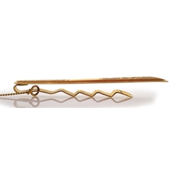 18ct gold tie-pin stamped 750