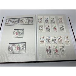 Thematic stamp collection relating to satellites, telecommunications and space from various Countries including Angola, Antigua, Ascension, Australia, Bahamas Barbados, Bhutan, British Virgin Islands, Denmark, Ecuador, Israel etc, a mint and used collection housed in three stockbooks