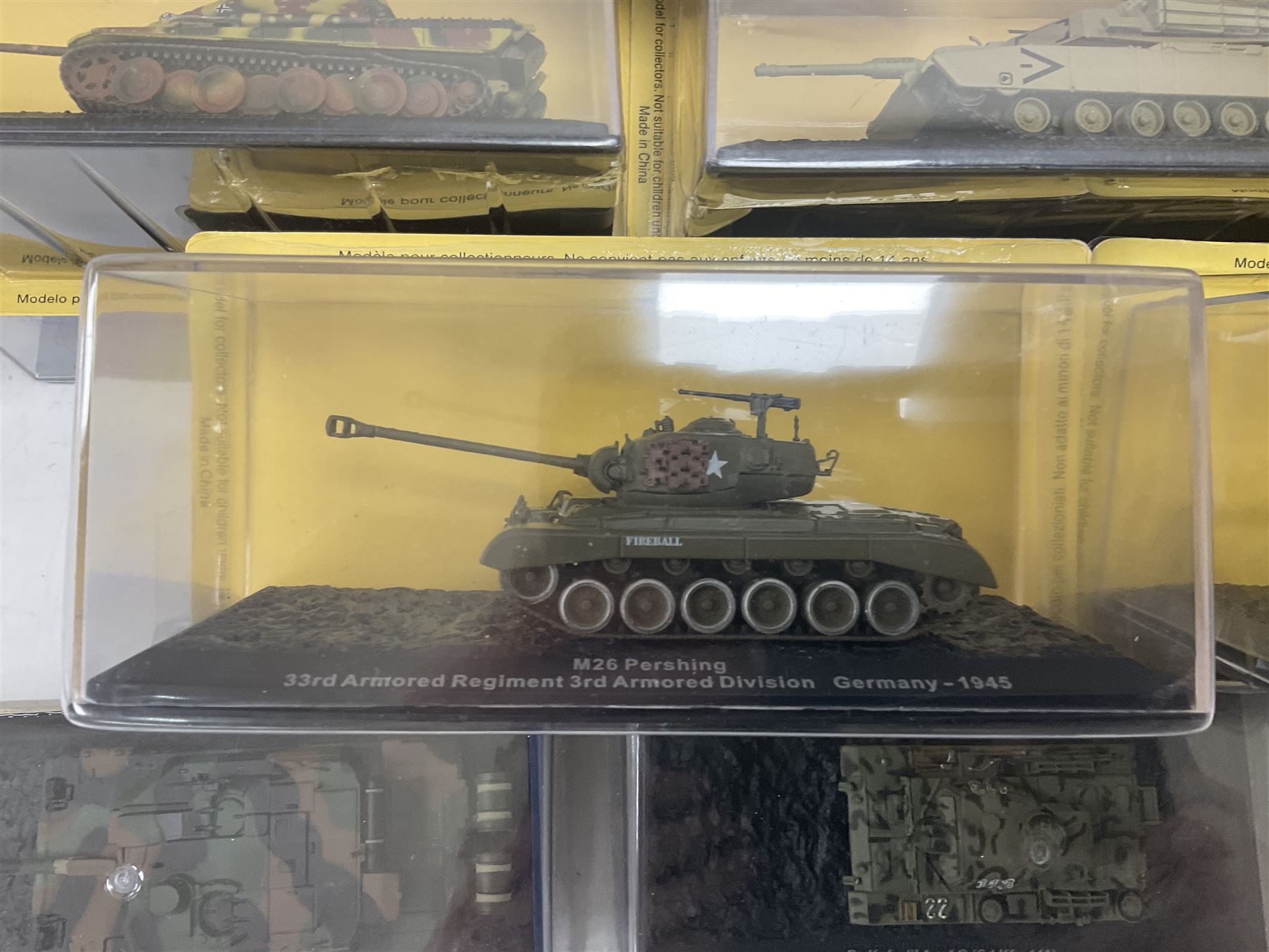 DeAgostini The Combat Tanks Collection -  forty-six periodical issued die-cast models of tanks; in plastic display cases in unopened blister packs (46)