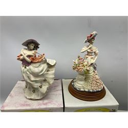  Leonardo collection figures Autumn breeze and Anne Marie, together with a number of composite female nudes, in two boxes 