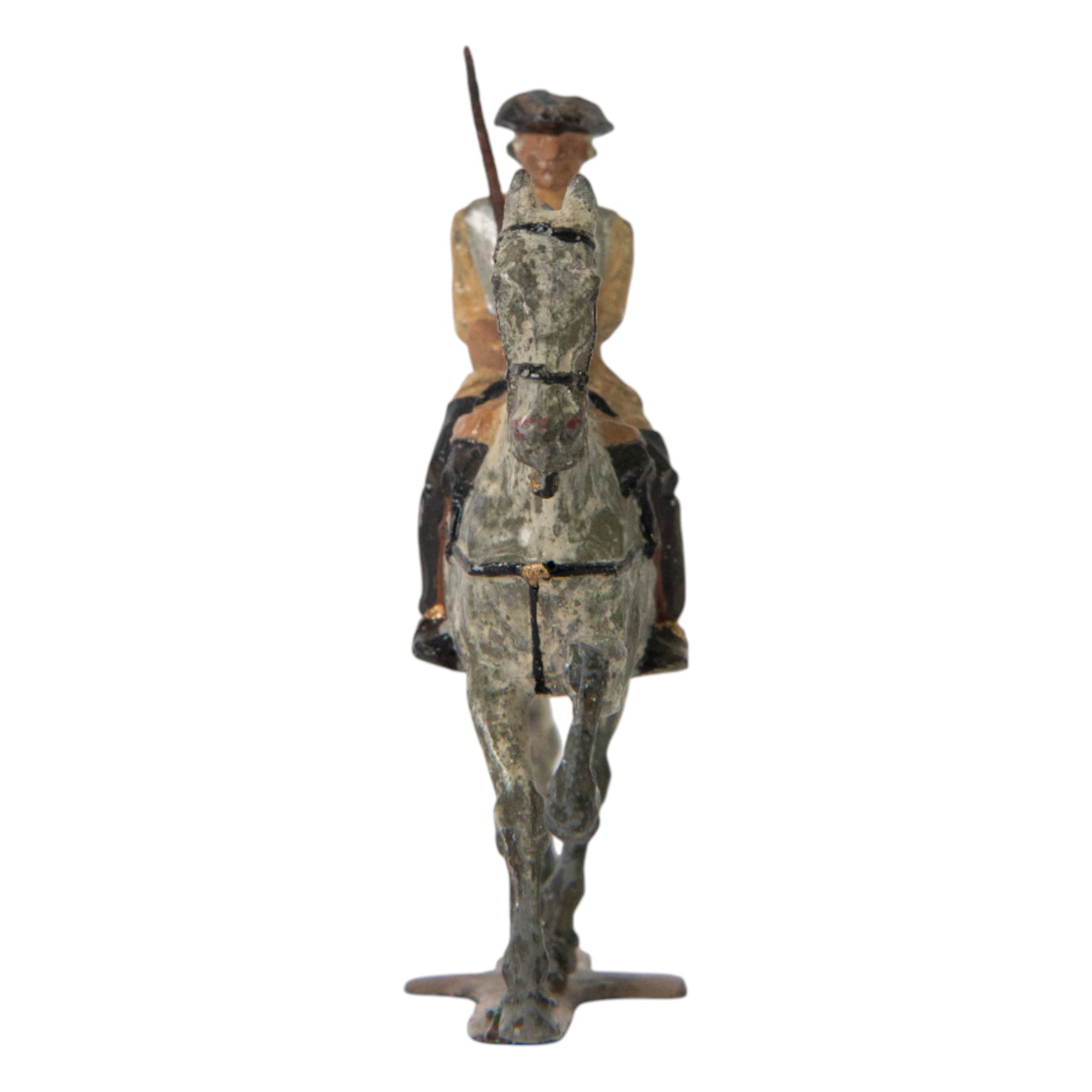 Holger Eriksson; rare hand-painted metal figure, modelled as Royal Swedish horse guards officer 1700, H8cm