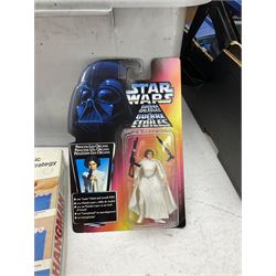 Pelham Puppet Police man with box, Star Wars Princess Leia figure by Kenner, boxed, Matchbox ‘Carguantua Monster of the Freeways’ playset, Bandai lazer tank, both boxed, Tonka trucks and other toys etc