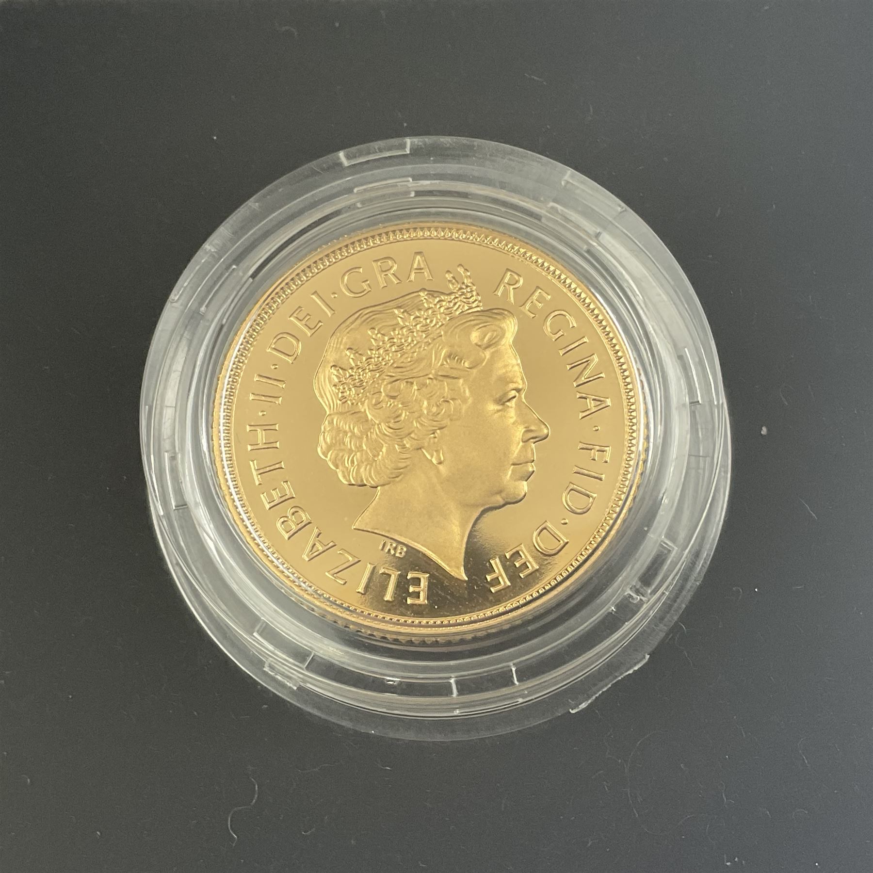 Queen Elizabeth II 2002 gold proof full sovereign coin, cased with certificate