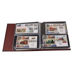 Great British stamps, including Queen Elizabeth II mint decimal stamps, face value of usable postage approximately 150 GBP, first day covers, etc, in two boxes
