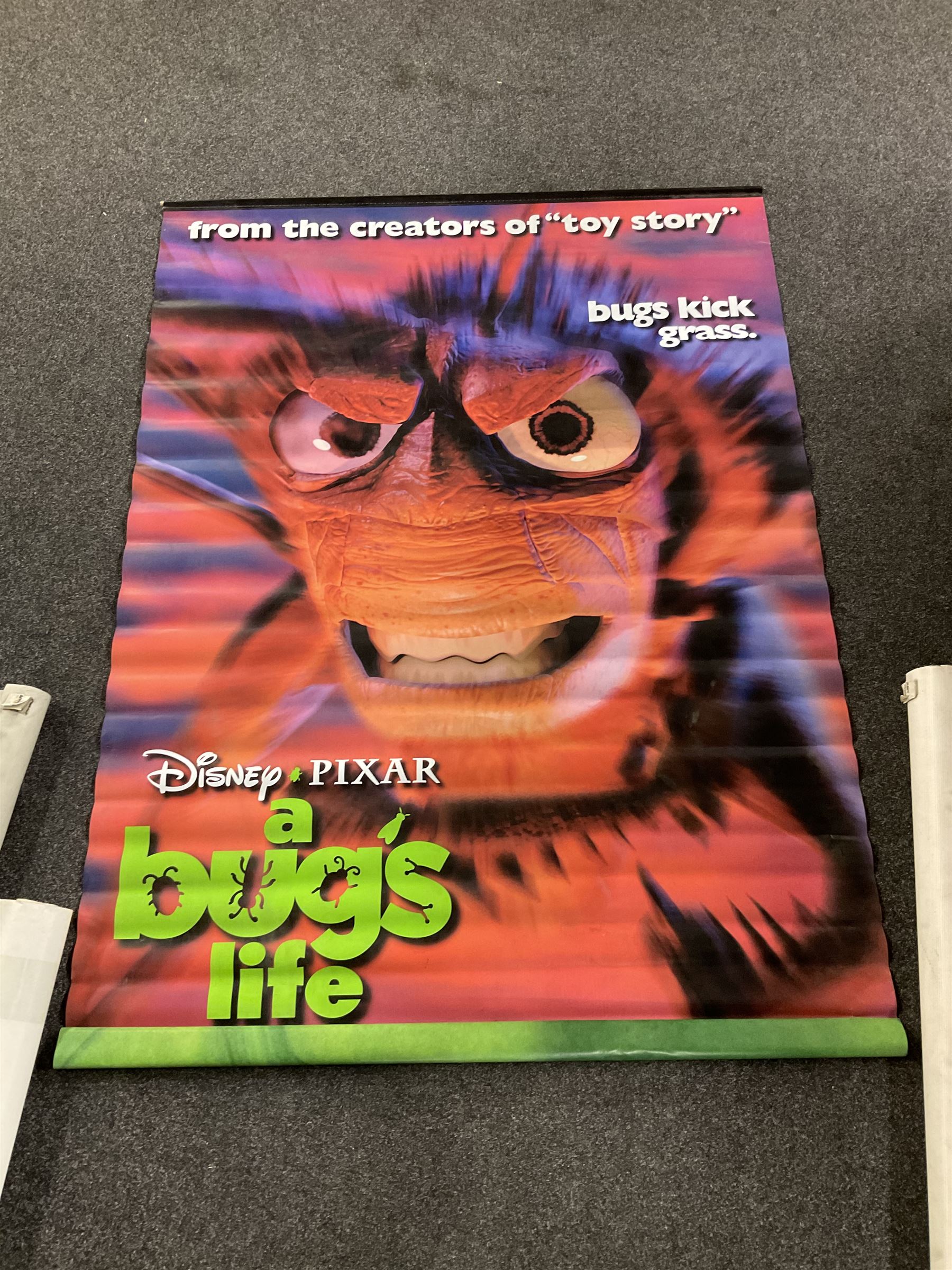 Ten large vinyl film posters, to include The Aristocats, Absolute Power, First Knight, etc 