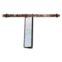 Mid 20th century glass wand kaleidoscope, the viewfinder with leaded glass panels, H28cm