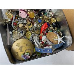 Large quantity of costume jewellery, including earrings, bracelets, necklaces etc   