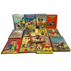 Thirteen illustrated children's books 1930s -1950s including The Magic-Beano Book 1945, Walt Disney's Pluto's Play-Time, Mr. Fox The Thief etc (13)