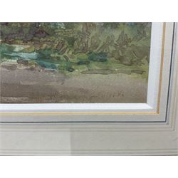 Attrib. John Holland (British 1830-1886): Country Cottage, watercolour indistinctly signed 30cm x 47cm