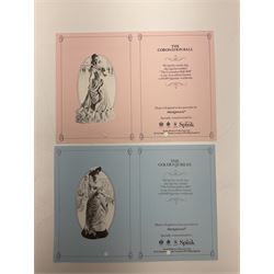 Five Wedgwood figures, comprising Coronation Ball, Great Exhibition, Golden Jubilee, Imperial Banquet and Christmas at Windsor, all with printed marks beneath and some with certificates of authentication