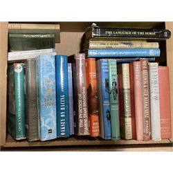 Books mainly equine, including a large collection of The Horse man's year, six boxes. 