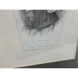 After Ackermann, Crimean War colour print in the Cobham Scenes series entitled '17th Light Dragoons (Lancers)', 15 x 19cm, Hogarth type frame; 19th century engraving of John Penn Private in the 17th Lancers, gilt frame; and oakframed colour print of a Napoleonic War scene (3)