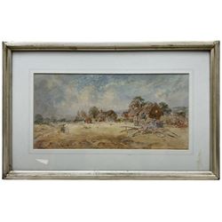 George Weatherill (British 1810-1890): The Artist Painting Mulgrave Cottage Goathland, watercolour signed 17cm x 35cm