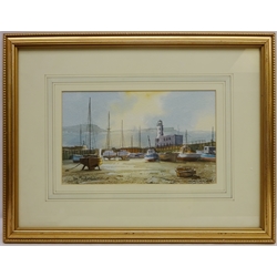  Scarborough Harbour, watercolour signed Don Micklethwaite (British 1936-) 15cm x 25cm  
