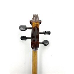 Alfred Stingl by Hofner cello, model AS-360 with 75.5cm two-piece maple back and ribs and spruce top, bears label with serial no.JO411-0706, L122cm; in carbon-fibre carrying case with bow