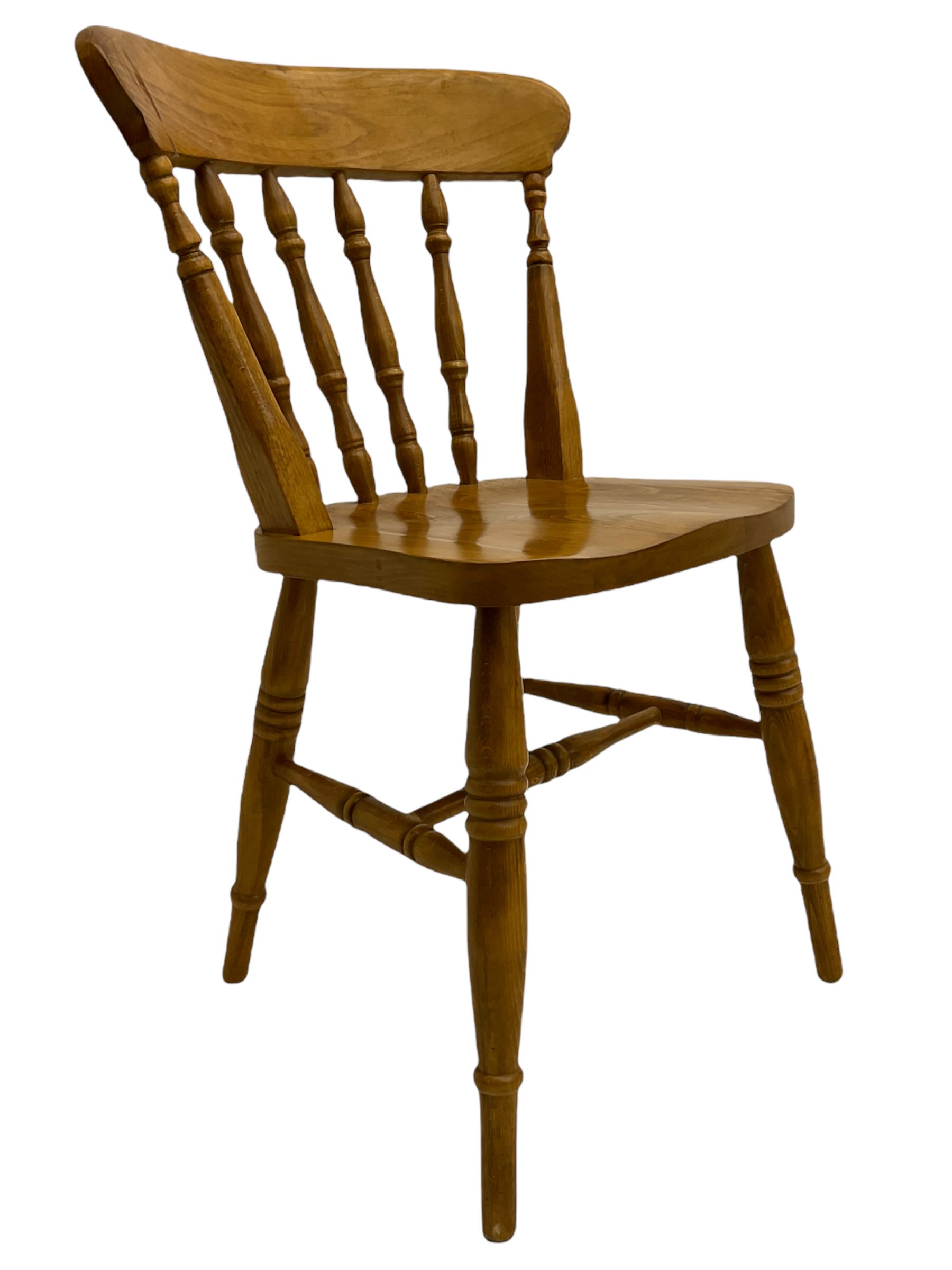 Set of four Farmhouse spindle back chairs