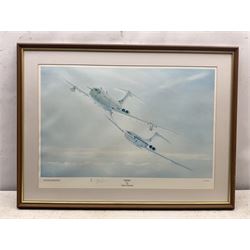 Collection of aviation prints, including