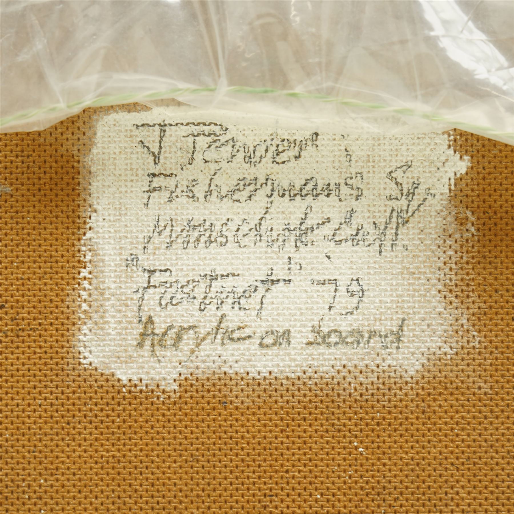 Jack Pender (Newlyn School 1918-1998): 'Fastnet', acrylic on board signed, inscribed and dated '79 verso, together with exhibition catalogue 30cm x 40cm
Provenance: Exh. Belgrave Gallery 1990, illustrated on page 25 of the exhibition catalogue