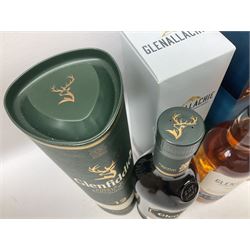 Scapa, The Orcadian single malt Scotch whisky, 70cl, 40% vol, Glenallachie, distillery edition speyside single malt Scotch whisky, 70cl, 40% vol, Glenfiddich, 12 year old, single malt Scotch whisky, 70cl, 40% vol and the Glenrothes, vintage reserve single malt whisky, 700ml, 40% vol (4)