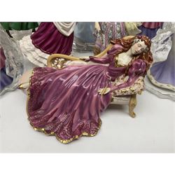 Eight Franklin Mint figures, including Sleeping Beauty, Vienna Waltz, Princess of Glass Mountain, Princess of the Ice Palace etc 