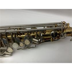 St Louis Alto saxophone, serial no.82437 in John Packer JP Blues 141 carrying case; with two-piece saxophone stand