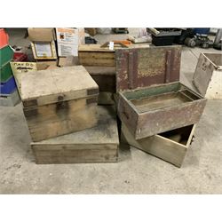 Small 19th century pine carpenters chest, and six other pine boxes (7) - THIS LOT IS TO BE COLLECTED BY APPOINTMENT FROM THE OLD BUFFER DEPOT, MELBOURNE PLACE, SOWERBY, THIRSK, YO7 1QY