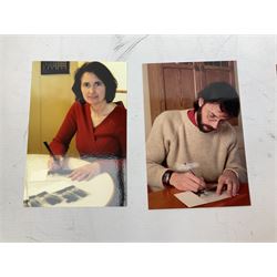 Titanic cover with Canadian cancellation signed David Haisman and cover with Queenstown cancellation signed by stamp designer, book signed David Haisman, two Titanic covers and book signed David Haisman, Titanic Facsimile postcard signed David Haisman and cover with Alderney cancellation signed by stamp designer, Biography of Edith Brown signed David Haisman (9)