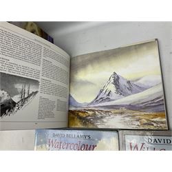 Eight books by David Bellamy on watercolour painting; and two bound volumes of Pennine Magazine 1981-84 (10)