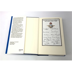 Ziegler Frank H.: The Story of 609 Squadron Under the White Rose. 1993. Laid-in sheet of fourteen signatures to fep entitled 'Fighter Pilots of the Royal Air Force 1939-1945', with unclipped dustjacket.