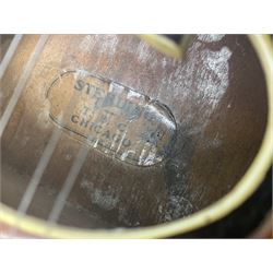 American Sterling T.B.C. Chicago eight-string mandolin with sunburst finish; bears maker's label; L63cm