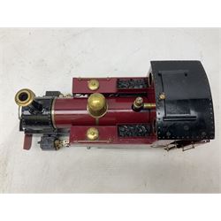 Roundhouse G scale, gauge 1 0-6-0, live steam tank locomotive ‘Lady Anne’, in crimson, black and brass livery, unboxed, together with a Futaba digital proportional radio control system