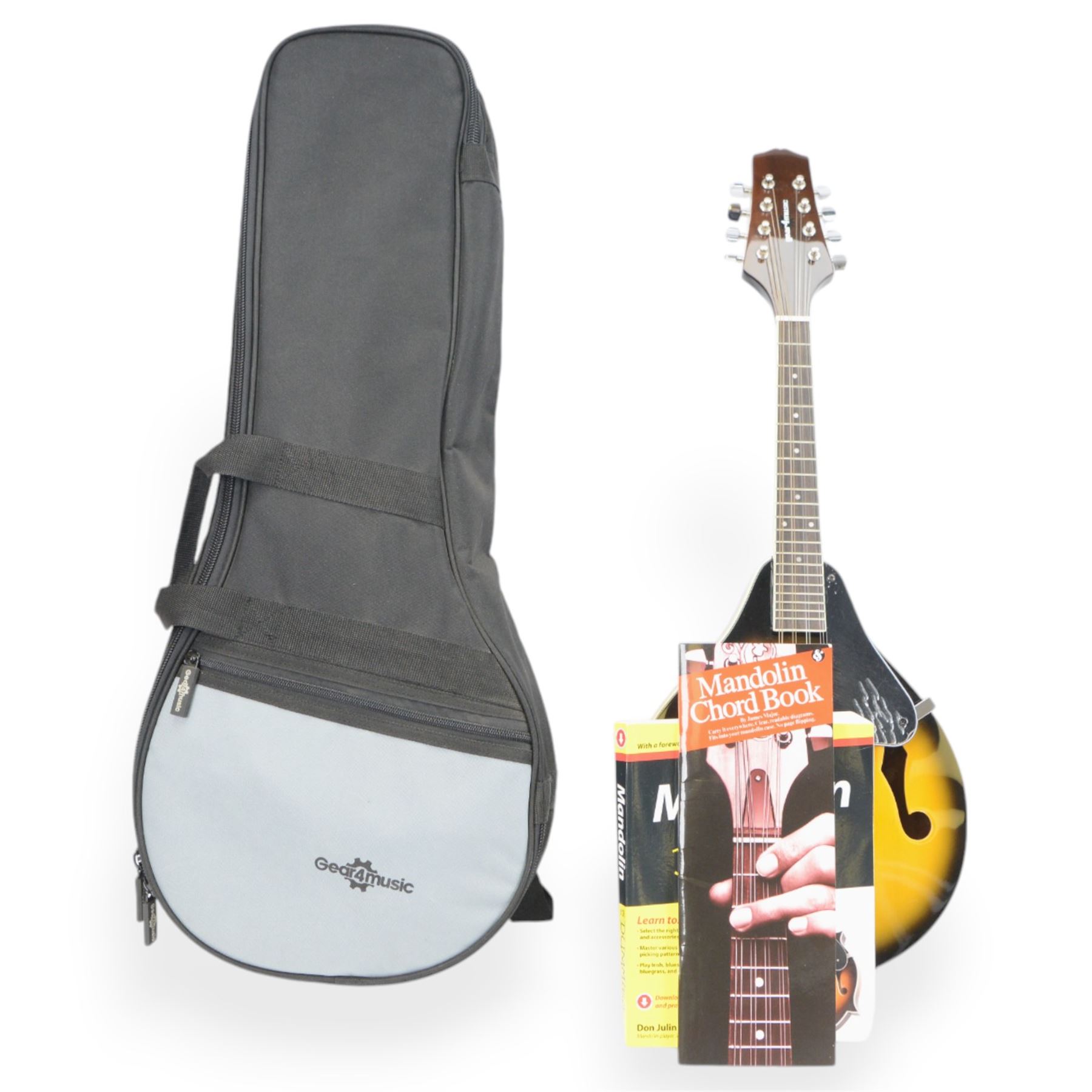 Modern Gear 4 Music mandolin, model no. MA10Vs, in fitted canvas case with reference book
