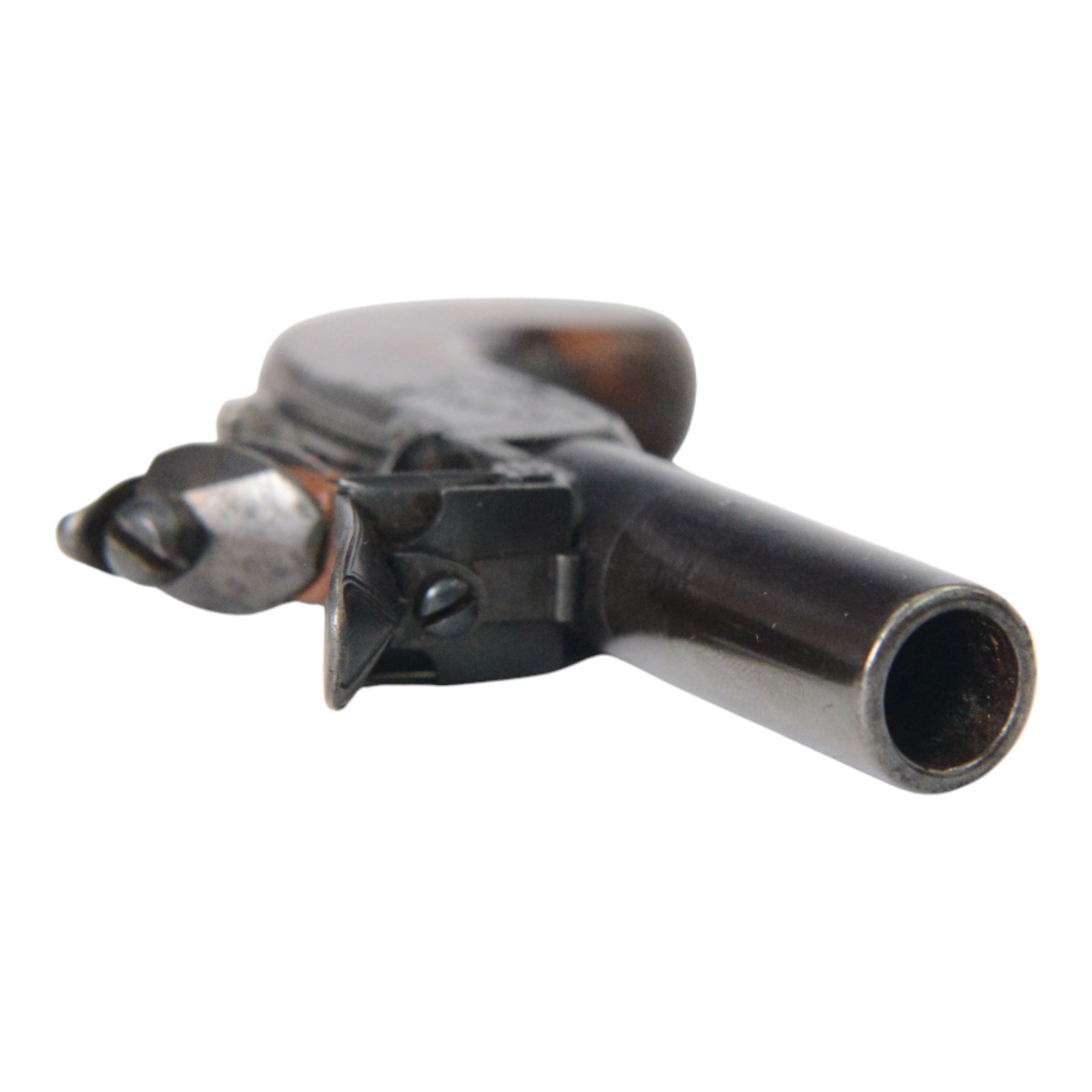 Flintlock ladies muff pistol, circa 1800, with smooth bore screw barrel, lock inscribed Grierson London, Gun Maker to His Majesty  