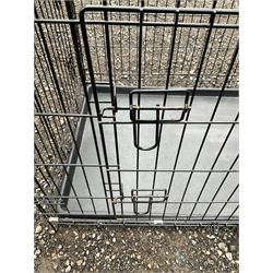 Pair of foldable metal dog cages  - THIS LOT IS TO BE COLLECTED BY APPOINTMENT FROM DUGGLEBY STORAGE, GREAT HILL, EASTFIELD, SCARBOROUGH, YO11 3TX