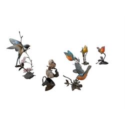 Lladro figure Festival Time No. 5053, together with various Border Fine Arts and other bird figures 