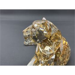 Swarovski Crystal lioness and cub, Akili, adult H7cm