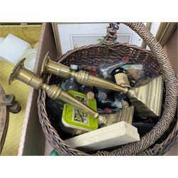The National Comprehensive Family Bible, coloured and black and white plates, together with Jessop Atlantic tripod, brass candlestick and other collectables, in three boxes 