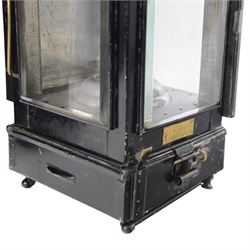 WWI British Officers paraffin lamp by JC & W Lord, Birmingham, complete with carrying case containing fuel can, together with a military issued Bialladin lamp with broad arrow marked 1955